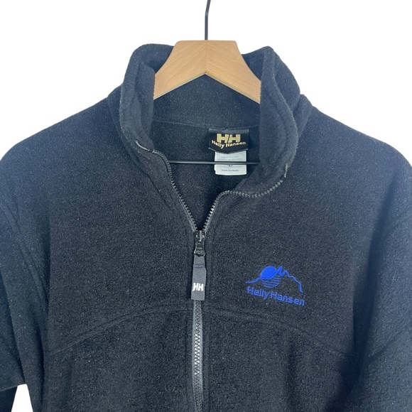 Vintage HELLY HANSEN Jacket Women's Large Black Full Zip Thick Fleece Outdoor - Picture 4 of 13